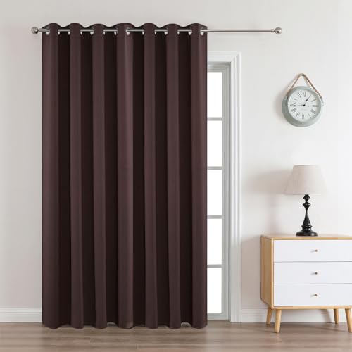 Blackout Curtains 108 Inches Long 1 Panel (Chocolate / 70"W x 108"L (Pack of 1))