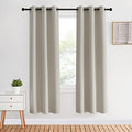Blackout Curtains for Bedroom (Natural / 34"W x 70"L (Pack of 2))