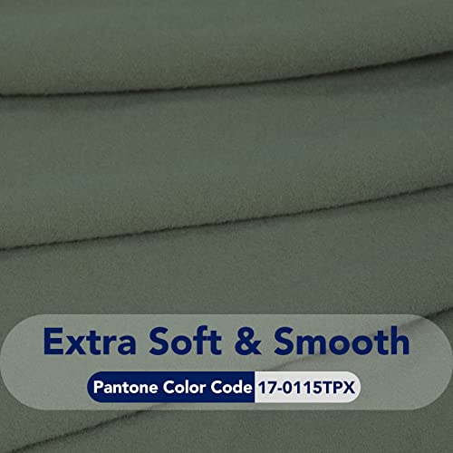 Super Stretch Loveseat Recliner Sofa Couch Cover with Pocket (Medium Recliner Loveseat / Grayish Green)