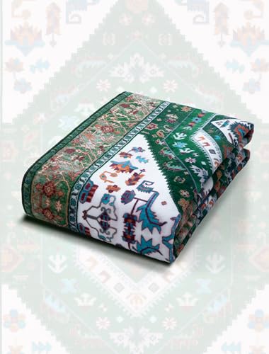 2x5 Washable Non Slip Boho Runner Rug for Hallway (Green White/Multi / 2' x 5' (Runner))