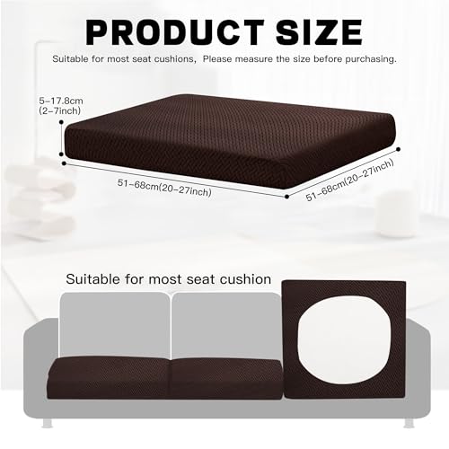8Pcs Outdoor Cushion Covers (Coffee Color / 8PCS)