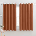 Thermal Insulated Burnt Orange Blackout Curtains for Bedroom (Burnt Orange / 70"W x 63"L (Pack of 2))