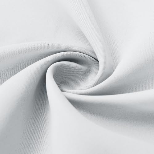 Short White 100% Blackout Curtains for Small Window (100% Blackout - White / 42"W x 48"L (Pack of 2))