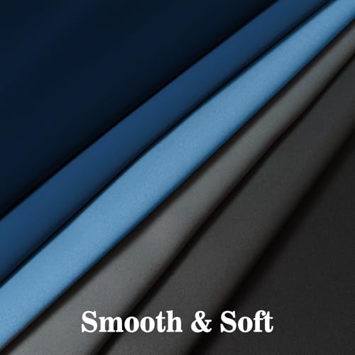 Dark Blue Black Ombre Curtains 52x84 Inche Long 2 (52"W x 84"L (Pack of 2) / Dark Blue and Black)