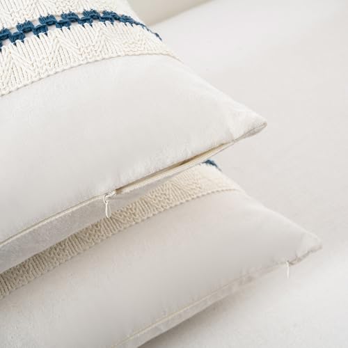 Set of 1 Boho Teal Lumbar Decorative Throw Pillow Cover 12x20 Inch for Couch Bed Sofa Chair (20" x 12" (Pack of 1) / Teal)