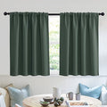 Short Blackout Curtains for Small Window Kitchen Bathroom Cafe RV (Dark Green / 52"W x 36"L (Pack of 2))