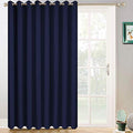 Navy Blue Room Darkening Curtains 84 inch Sliding Door Drapes (Navy Blue / 100"W x 84"L (Pack of 1))