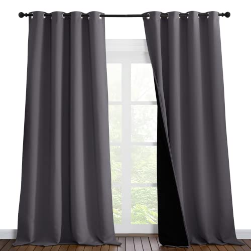 Total Shade Curtains and Draperies (Grey / 55"W x 96"L (Pack of 2))