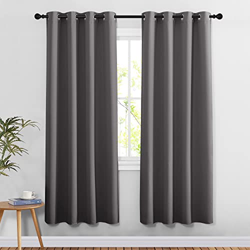 Grey Blackout Curtains & Drapes for Doorway (Grey / 52"W x 78"L (Pack of 2))