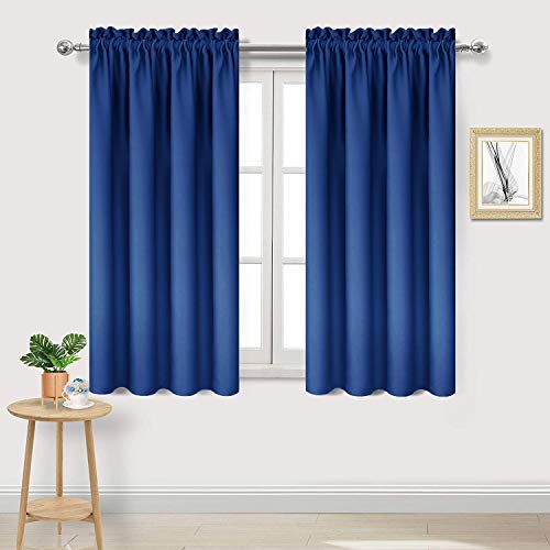 Blackout Curtains for Bedroom Living Room 42 x 45 Inch Long 2 Panels (Classic Blue / 42"W x 45"L (Pack of 2))