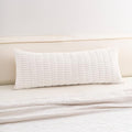 Corduroy Decorative Throw Pillow Covers 14x36 InchSoft Striped Pillow Covers Modern Farmhouse Home Decor for Sofa Living Room Couch Bed（White） (White / 36" x 14" (Pack of 1))