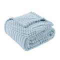 Blue Throw Blanket (Sea Blue / Throw(50x60))