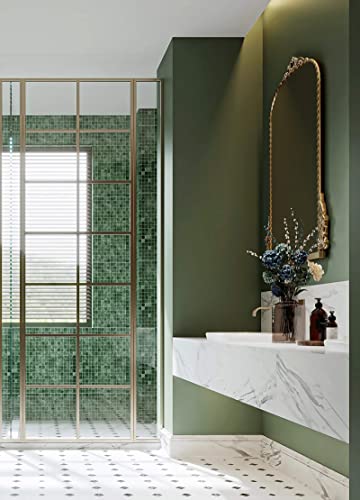 118''x15.7'' Green Skin Peel and Stick Wallpaper Contact Paper Modern Self Adhesive Wall Paper Removable Renter Friendly Textured Solid Color Vinyl Roll (Dark Green Skin / 15.7" x 118")