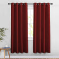Blackout Curtains for Doorway 78 inches Long (Burgundy Red / 52"W x 78"L (Pack of 2))