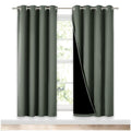 Dark Mallard Blackout Curtains for Nursery 52" w x 72" L 2 Panels (Dark Mallard / 52"W x 72"L (Pack of 2))