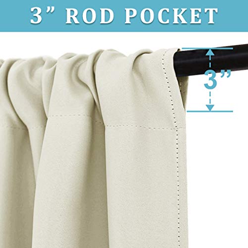 2 Panels Doorway Curtains (Beige / 34"W x 80"L (Pack of 2))