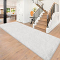 Runner Rug for Bedroom White 3x10ft Fluffy Area Rug Bedside Runner Rug for Kids Room Boys Teens Nursery Baby Living Room Dorm Home Decor Carpets (White / 3' x 10' (Runner))