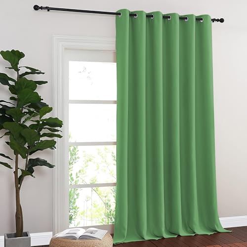 Blackout Room Divider Curtains for Sliding Glass Doors 102 Inches Long 1 Panel (Froest Green / 80"W x 102"L (Pack of 1))