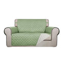 Reversible Quilted Couch Covers for Dogs Loveseat Sofa Cover 46.5” (Medium / Sage Green/Ivory)