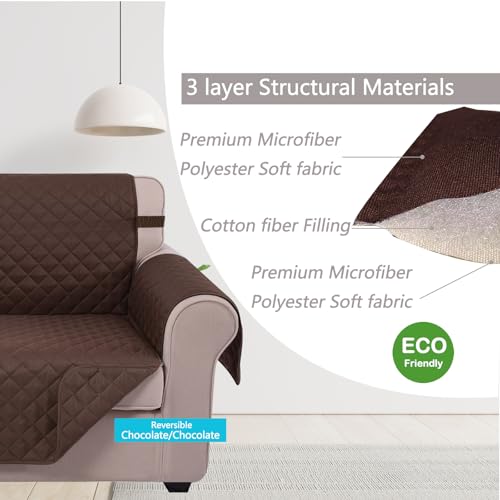 Reversible Recliner Chair Covers (Chocolate/Chocolate / 23''armchair)