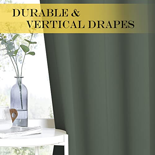 Blackout 78 inch Curtains for Doorway 2 Panels (Dark Mallard / 52"W x 78"L (Pack of 2))