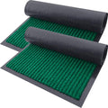 2 Pack Front Door Mats 29.5x17 (Green / 29.5" x 17")