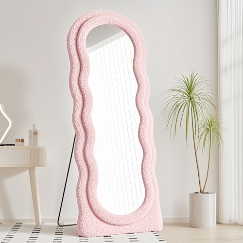 Full Length Mirror (Pink / 63"L x 24"W)
