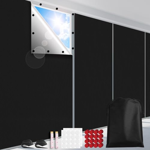 100% Blackout Curtains 2 Pack (Black / 57"W x 118"H (Pack of 2))