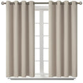 Short Curtains for Small Window 45 Inch Long (Camel / 52"W x 45"L (Pack of 2))