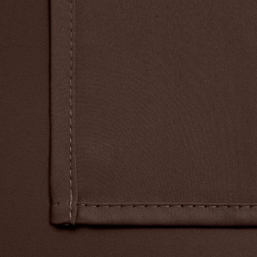 Blackout Curtains 38x72 inch Chocolate Brown Thermal Drapes (Chocolate Brown / 38"W x 72"L (Pack of 2))