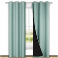 Aqua Blue Blackout Curtains 84 inches Long (Aqua Blue / 42"W x 84"L (Pack of 2))