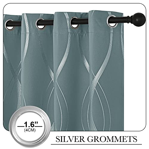 Blackout Curtains Panels for Living Room (1 - Greyish Blue / 52"W x 84"L (Pack of 2))