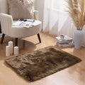 Ashler Faux Fur Rug (2 x 2.9 ft / C-dark Coffee)