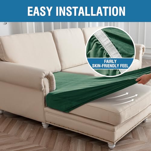 Couch Cover 6 (Christmas Green / 3 Backrest + 2 Seater + 1 Chaise)