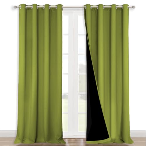 100% Blackout Blinds (Fresh Green / 46"W x 102"L (Pack of 2))