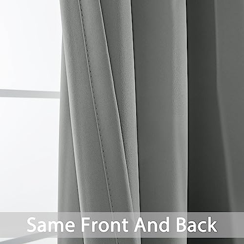 Room Darkening Curtains 52x84 inch Length Dove Grey (Dove Grey / 52"W x 84"L (Pack of 2))