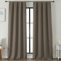 Ava Blackout Curtains for Patio 108 Inches Long 2 Panels Set (Latte / 50"W x 108"L (Pack of 2))