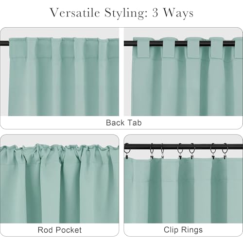 Short Curtain Panels (Mint Green / 42"W x 45"L (Pack of 2))