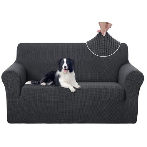 Loveseat Cover Stretch Couch Cover Sofa Slipcover (Dark Grey / Loveseat)