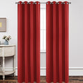 Blackout Curtains 120 inches Long 2 Panels Set (Red / 52"W x 120"L (Pack of 2))