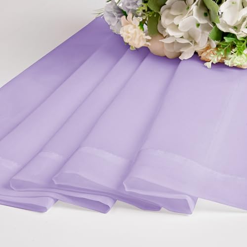 Lilac Sheer Curtains 45 Inch Long 2 Panels (Lilac / 42"W x 45"L (Pack of 2))