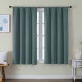 Ava Dark Green Short Blackout Curtains for Bedroom 54 Inches Long 2 Panels Set (Dark Green / 40"W x 54"L (Pack of 2))