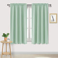 Blackout Curtains for Bedroom Living Room 52 x 63 Inch Long 2 Panels (Light Green / 52"W x 63"L (Pack of 2))