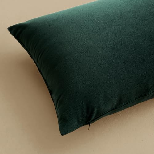 Velvet Christmas Throw Pillow Covers 12x12 Inch Pack of 2 Army Green (12" x 12" (Pack of 2) / Army Green)