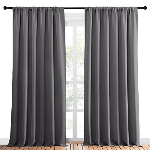 Blackout Curtain Panels for Window (Grey / 70"W x 95"L (Pack of 2))