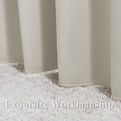 Room Darkening Natural Curtains 84 inches Long (Natural / 46"W x 84"L (Pack of 2))