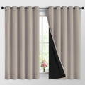 Natural Blackout Curtains 63 Inches Long for Bedroom 62" Wide 2 PCS (62"W x 63"L (Pack of 2) / Natural)