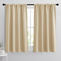 Curtains for Bedroom Living Room Nursery Office 63 inches Long (Biscotti Beige / 34"W x 63"L (Pack of 2))