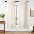 Modern Linen Curtains for Living Room 72 Inches Long Light Filtering Semi Sheer Curtain Back Tab Neutral Luxury Modern Farmhouse Decor Linen Blend Drapes for Bedroom 52x72 (52"W x 72"L (Pack of 2) / Modern Linen)