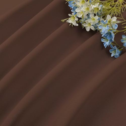Brown Blackout Curtains 45 inch Length 2 Panels Set (Brown / 52"W x 45"L (Pack of 2))